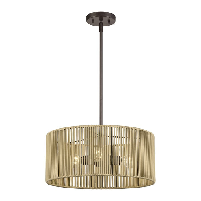 Livex Acordia 3Lt Pendant Chandelier, Bronze/Venetian Gold Polyester