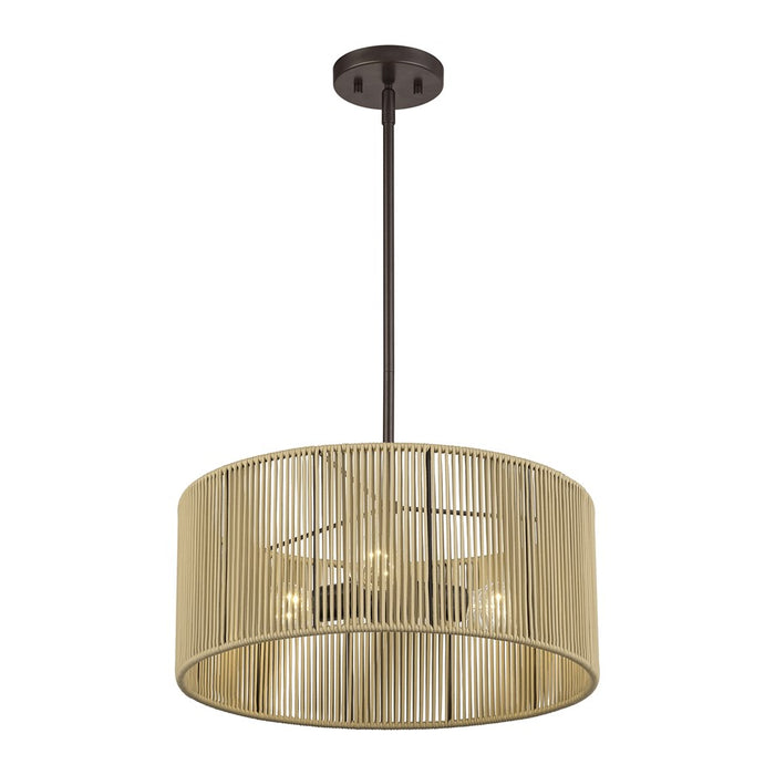 Livex Acordia 3Lt Pendant Chandelier, Bronze/Venetian Gold Polyester