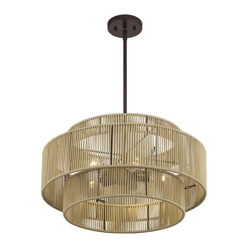Livex Acordia 5Lt Pendant Chandelier, Bronze/Venetian Gold Polyester