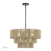 Livex Acordia 6Lt Pendant Chandelier, Bronze/Venetian Gold Polyester - 53156-92