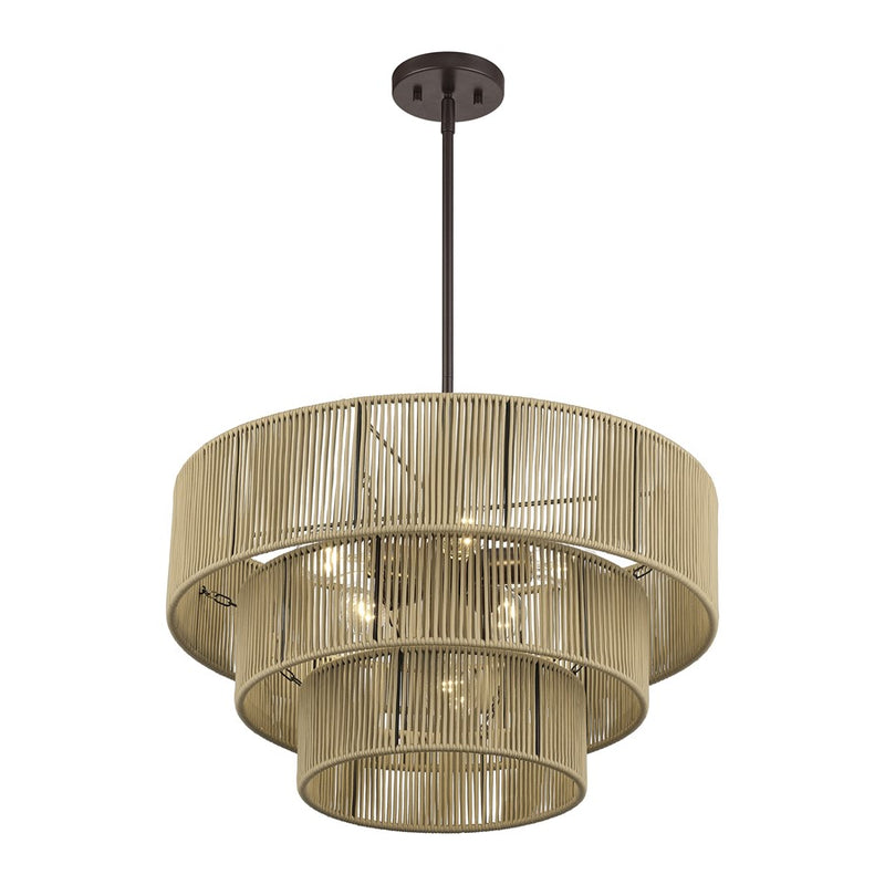 Livex Acordia 6Lt Pendant Chandelier, Bronze/Venetian Gold Polyester