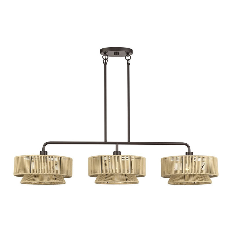Livex Florell 3Lt Extra Large Chandelier, Bronze/Gold Polyester