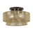 Livex Florell 3Lt 15" Dia Semi-Flush, Bronze/Gold Polyester
