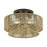 Livex Florell 3Lt 15" Dia Semi-Flush, Bronze/Gold Polyester