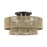 Livex Florell 3Lt 18" Dia Semi-Flush, Bronze/Gold Polyester