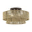 Livex Florell 3Lt 18" Dia Semi-Flush, Bronze/Gold Polyester