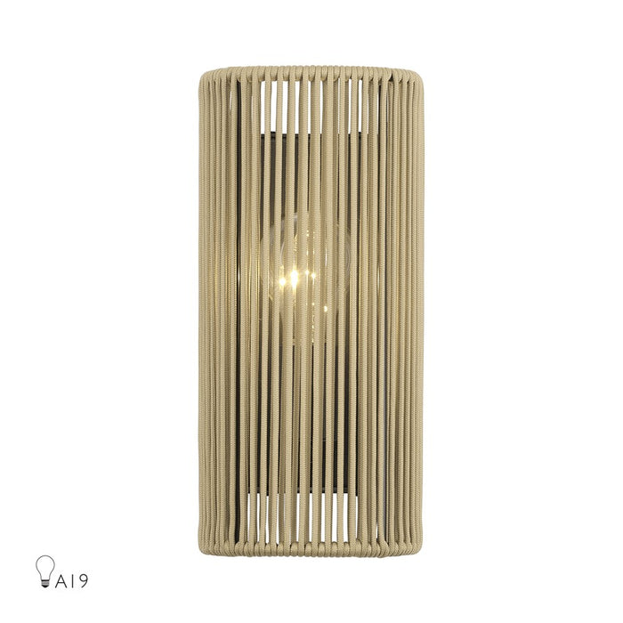 Livex Acordia 1Lt ADA 5" Sconce, Bronze/Venetian Gold Polyester Rope - 53170-92