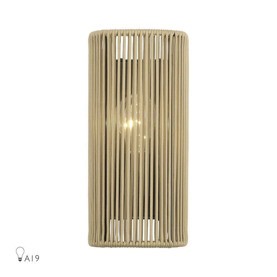 Livex Acordia 1Lt ADA 5" Sconce, Bronze/Venetian Gold Polyester Rope - 53170-92