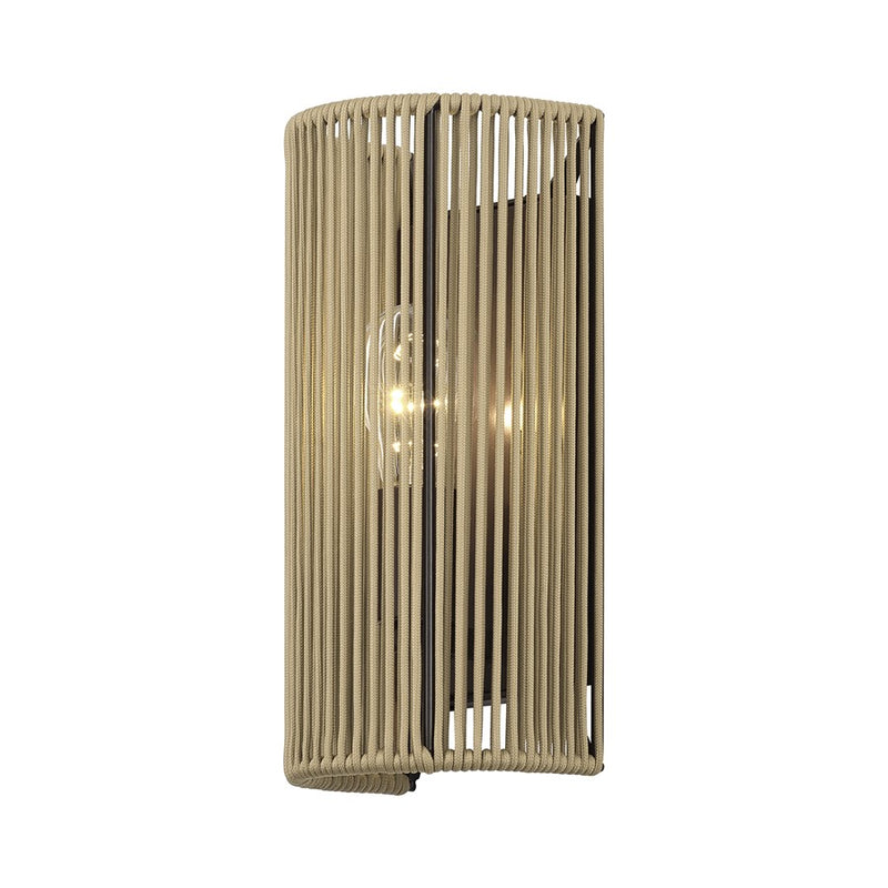 Livex Acordia 1Lt ADA 5" Sconce, Bronze/Venetian Gold Polyester Rope
