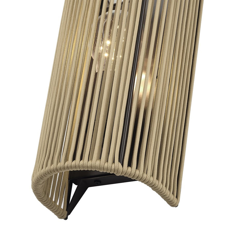 Livex Acordia 1Lt ADA 5" Sconce, Bronze/Venetian Gold Polyester Rope