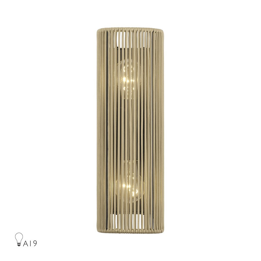 Livex Acordia 2Lt ADA Sconce, Bronze/Venetian Gold Polyester Rope - 53171-92