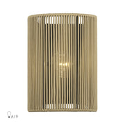 Livex Acordia 1Lt ADA 8" Sconce, Bronze/Venetian Gold Polyester Rope - 53172-92