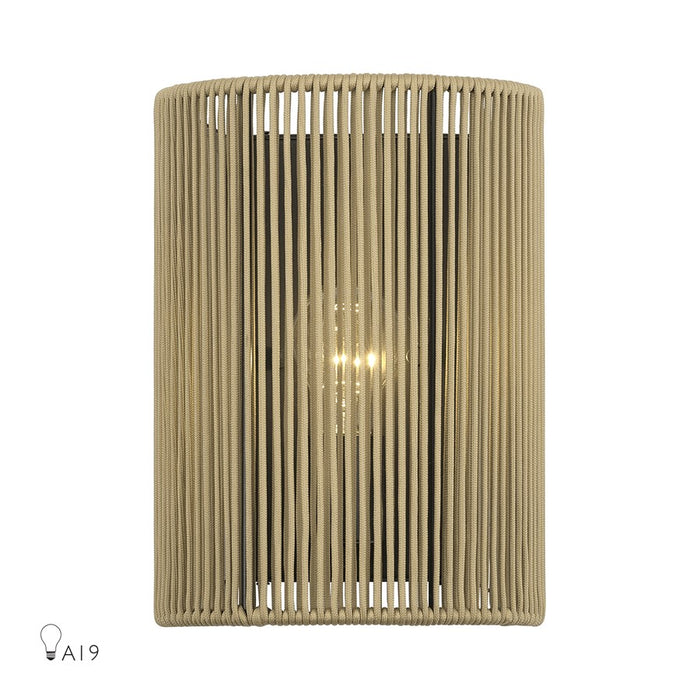 Livex Acordia 1Lt ADA 8" Sconce, Bronze/Venetian Gold Polyester Rope - 53172-92