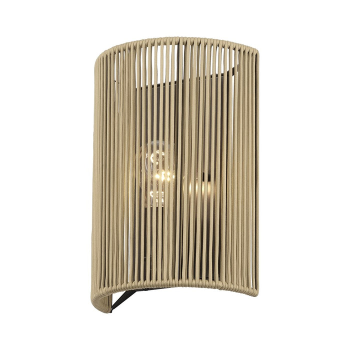 Livex Acordia 1Lt ADA 8" Sconce, Bronze/Venetian Gold Polyester Rope