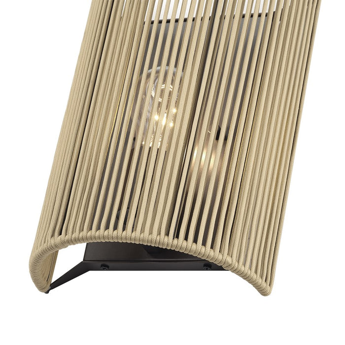 Livex Acordia 1Lt ADA 8" Sconce, Bronze/Venetian Gold Polyester Rope