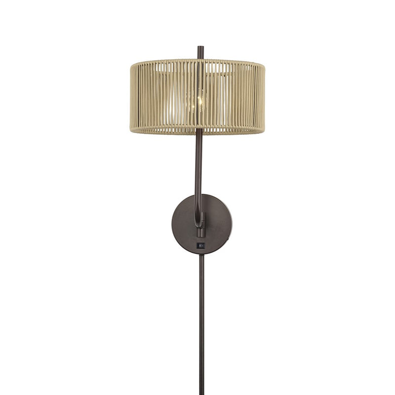 Livex Acordia 1Lt Swing Arm Wall Lamp, Bronze/Gold Polyester