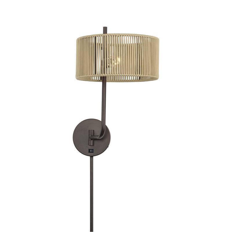 Livex Acordia 1Lt Swing Arm Wall Lamp, Bronze/Gold Polyester