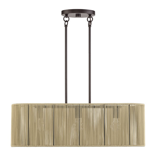 Livex Goldiemesh 3Lt Medium Chandelier, Bronze/Gold Polyester