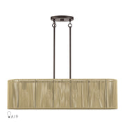 Livex Goldiemesh 4Lt Large Chandelier, Bronze/Gold Polyester - 53194-92