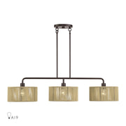 Livex Goldiemesh 3Lt Extra Large Chandelier, Bronze/Gold Polyester - 53195-92