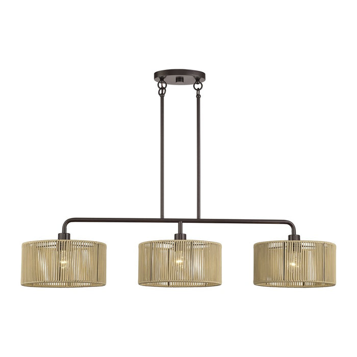 Livex Goldiemesh 3Lt Extra Large Chandelier, Bronze/Gold Polyester