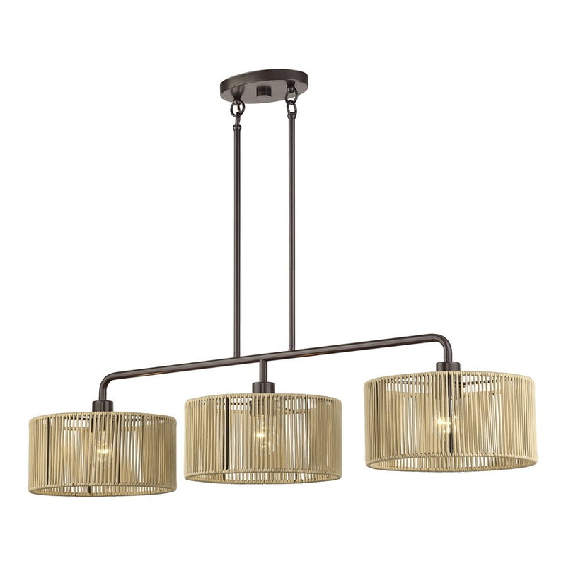Livex Goldiemesh 3Lt Extra Large Chandelier, Bronze/Gold Polyester
