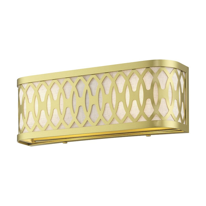 Livex Vistaview 2Lt ADA Sconce, Gold/Hand Crafted Oatmeal Color - 53430-33