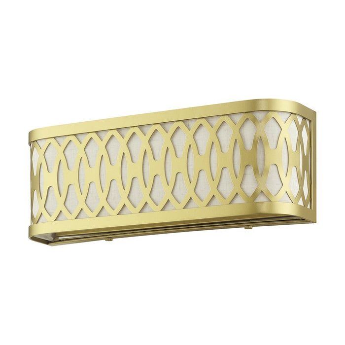 Livex Vistaview 2Lt ADA Sconce, Gold/Hand Crafted Oatmeal Color
