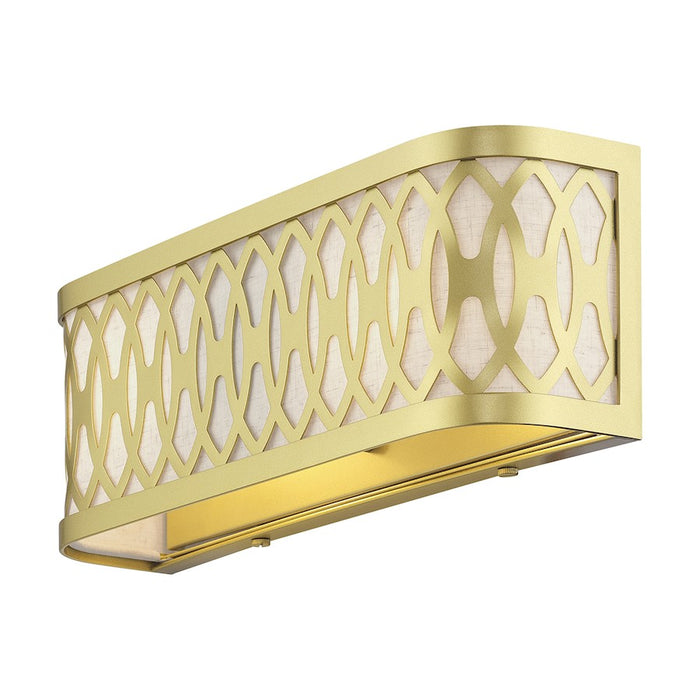 Livex Vistaview 2Lt ADA Sconce, Gold/Hand Crafted Oatmeal Color