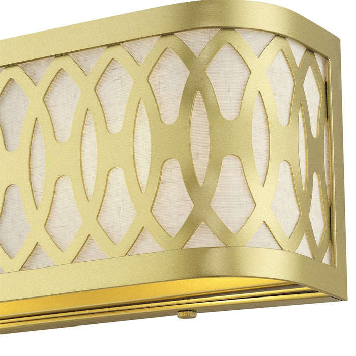Livex Vistaview 2Lt ADA Sconce, Gold/Hand Crafted Oatmeal Color