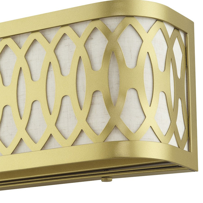 Livex Vistaview 2Lt ADA Sconce, Gold/Hand Crafted Oatmeal Color