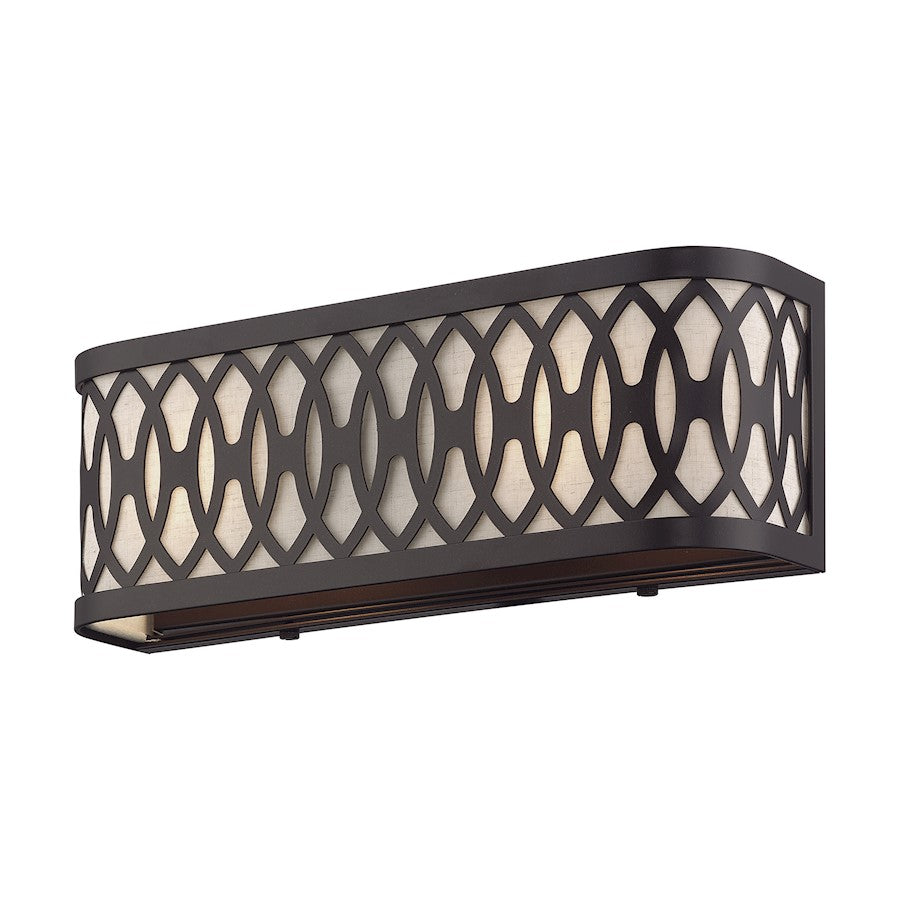 Livex Vistaview 2Lt ADA Sconce, English Bronze/Oatmeal - 53430-92