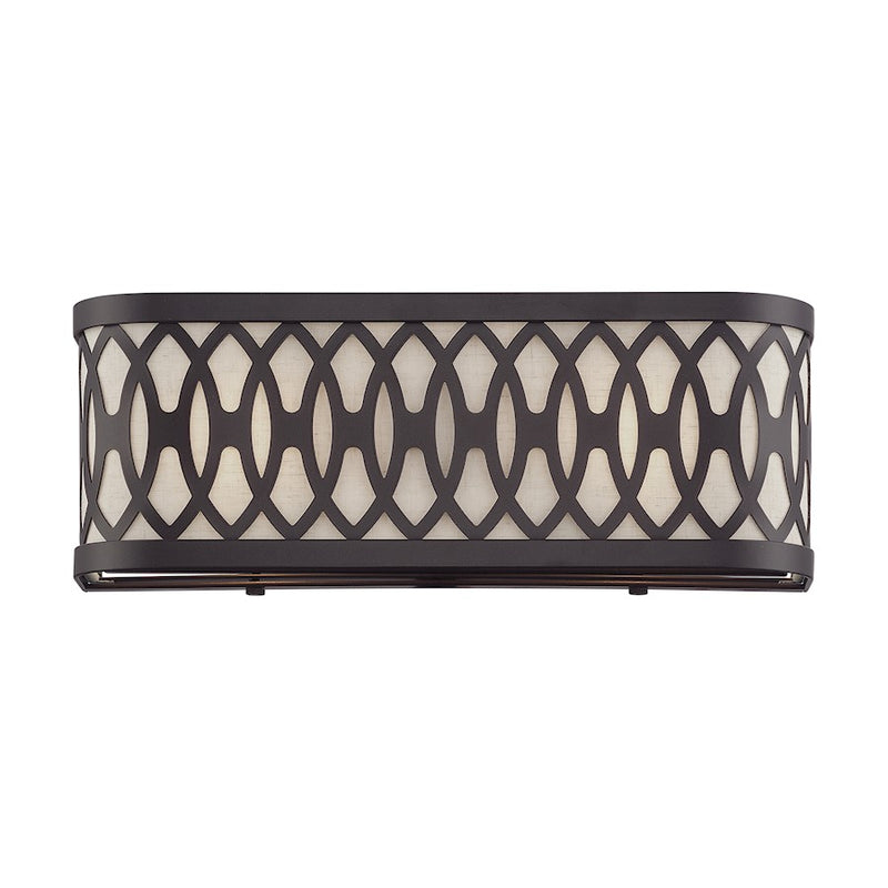 Livex Vistaview 2Lt ADA Sconce, English Bronze/Oatmeal