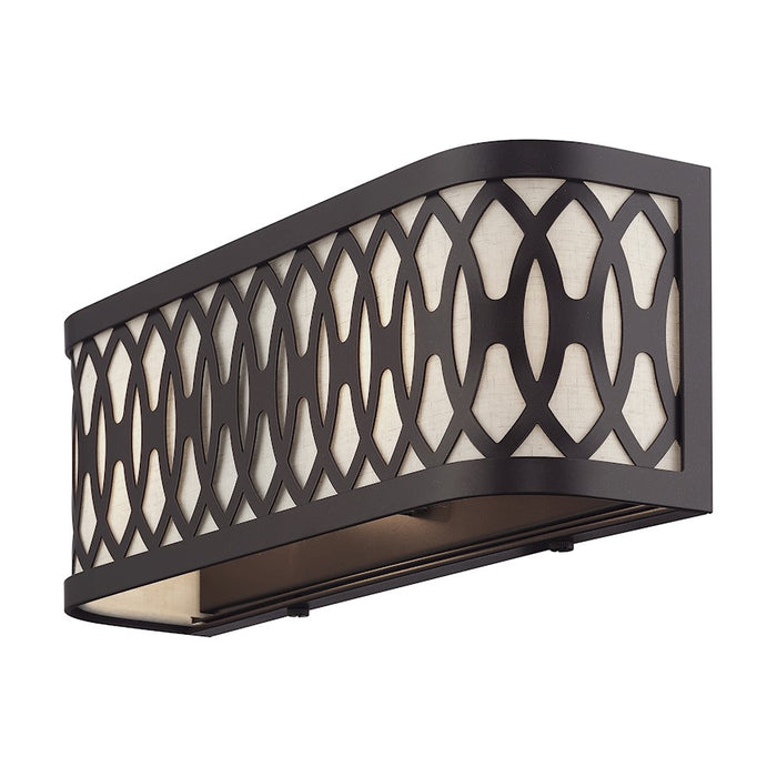 Livex Vistaview 2Lt ADA Sconce, English Bronze/Oatmeal