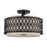 Livex Vistaview 3Lt Semi-Flush, English Bronze/Oatmeal