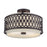 Livex Vistaview 3Lt Semi-Flush, English Bronze/Oatmeal