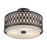 Livex Vistaview 3Lt Semi-Flush, English Bronze/Oatmeal