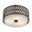 Livex Vistaview 3Lt Semi-Flush, English Bronze/Oatmeal