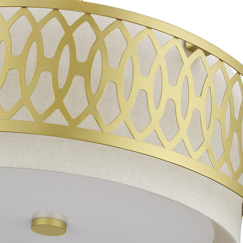 Livex Vistaview 5Lt Pendant Chandelier, Gold/Oatmeal