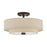 Livex Bellingham 3Lt Large Semi-Flush, Bronze/Parchment Hardback - 58854-07