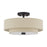 Livex Bellingham 3Lt Large Semi-Flush, Bronze/Parchment Hardback