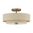 Livex Bellingham 3Lt 15" Semi-Flush, Gold/Parchment Hardback/White
