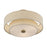 Livex Bellingham 3Lt 15" Semi-Flush, Gold/Parchment Hardback/White