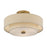 Livex Bellingham 3Lt 15" Semi-Flush, Gold/Parchment Hardback/White