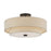 Livex Bellingham 4Lt Large Semi-Flush, Bronze/Parchment Hardback