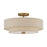 Livex Bellingham 4Lt 18" Semi-Flush, Gold/Parchment Hardback/White - 58855-48