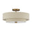 Livex Bellingham 4Lt 18" Semi-Flush, Gold/Parchment Hardback/White