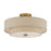 Livex Bellingham 4Lt 18" Semi-Flush, Gold/Parchment Hardback/White