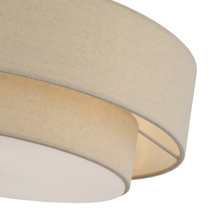 Livex Bellingham 4Lt 18" Semi-Flush, Gold/Parchment Hardback/White