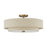 Livex Bellingham 5Lt 22" Semi-Flush, Gold/Parchment Hardback/White